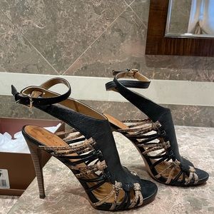 Coach Jody High Heel Stiletto- Black/Python Print
